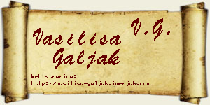 Vasilisa Galjak vizit kartica